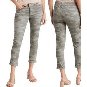 Camo‎ Print Ankle Pants Stretch Casual Everyday Trousers Size Unknown